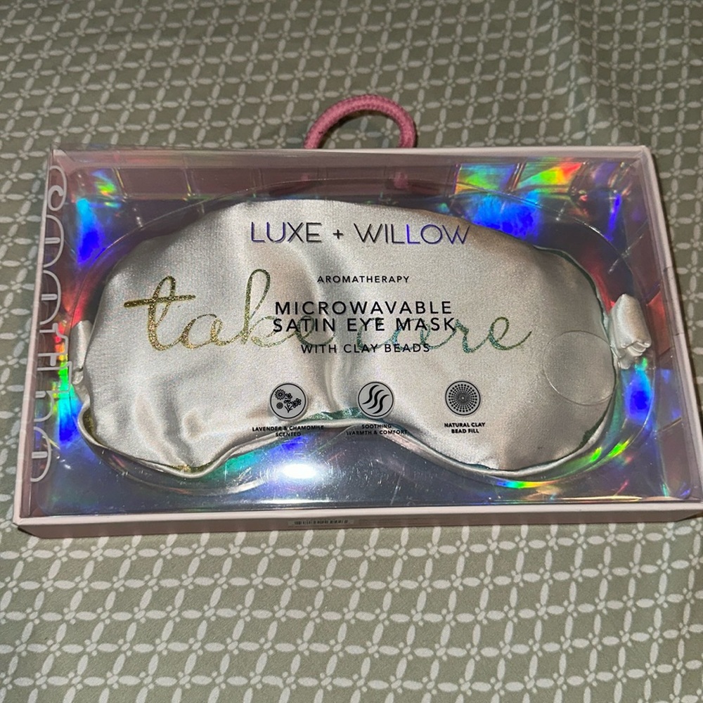 Luxe + Willow Aromatherapy Microwavable Satin Eye Mask